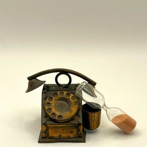 Vintage Miniature 2 inch Telephone Timer Mid Century Modern